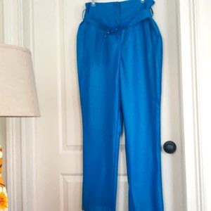 NY&C blue faux leather pants NWT